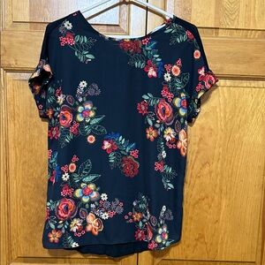 Black Floral Blouse